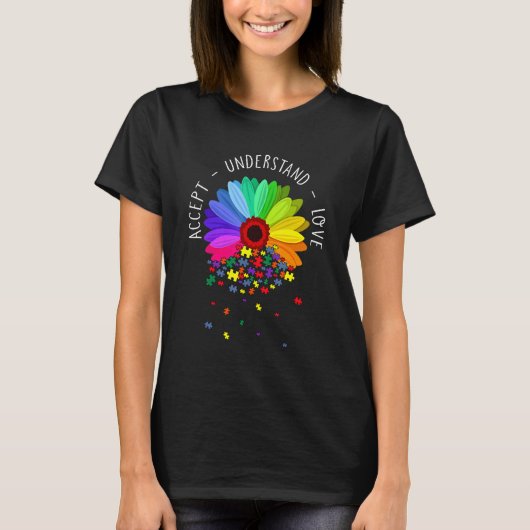Blumenautismus Bewusstsein Daisy Blume für Mama Fr T-Shirt (Vorderseite)