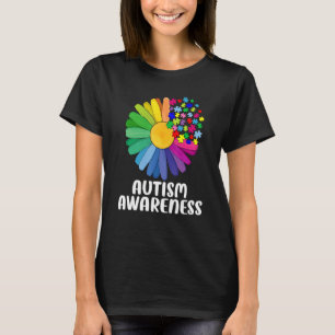 Blumenautismus Bewusstsein Daisy Blume Puzzleteile T-Shirt