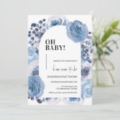 Blumenbaby Babydusche Einladung (Stehend Vorderseite)
