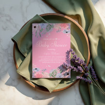 Blumenbaby-Dusche - Elegante Aquarellfarben-Blume