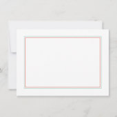 Blumenbaby-Duschen-korallenrotes aquamarines Dankeskarte (Rückseite)