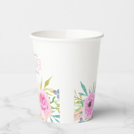 BlumenBaby-Duschplatz Pappbecher (Links)