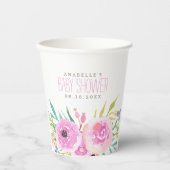 BlumenBaby-Duschplatz Pappbecher (Vorderseite)