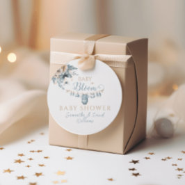 Blumenbaby in Bloom Blue Baby Boy Dusche Geschenkanhänger