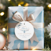 Blumenbaby in Bloom Blue Baby Boy Dusche Geschenkanhänger