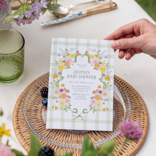 Blumenbaby Shower Einladung