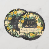 BLUMENBabyparty-EINLADUNG DER KRANZ-TAFEL-%PIPE% Einladung (Vorne/Hinten)