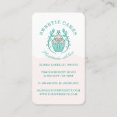 Blumenbacken Cupcake Logo Rosa Ombre Visitenkarte (Rückseite)