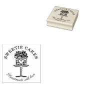 Blumenbacken-Logo Gummistempel (Stempel)