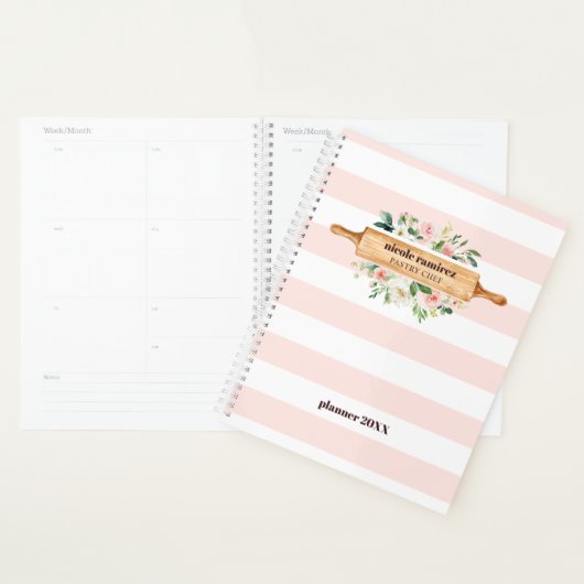 Blumenbäckerei Button Patisserie gestreift Planer (Anzeige)