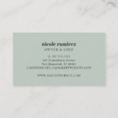 Blumenbäckerei Patisserie, Bordeaux Visitenkarte (Rückseite)