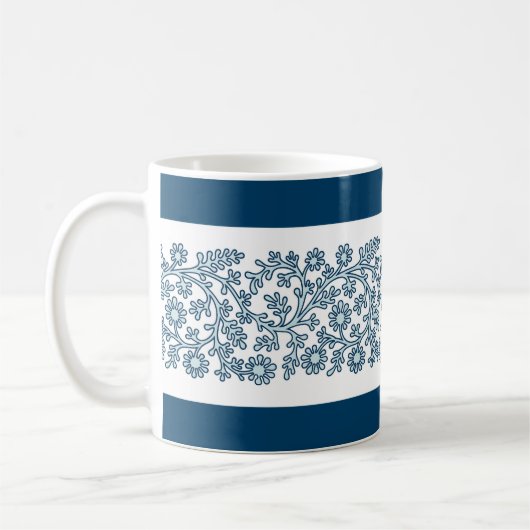 Blumenband, Blue Coffee Tasse (Links)