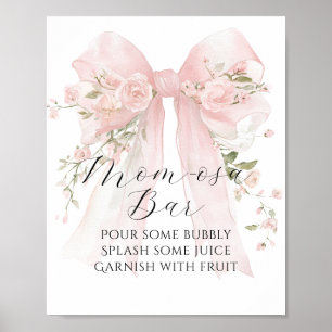 Blumenband Elegante Blumenmädchen-Baby-Party-Bar Poster