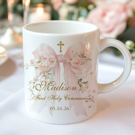 Blumenband Erste Heilige Kommunion Religiöse Gefäl Tasse