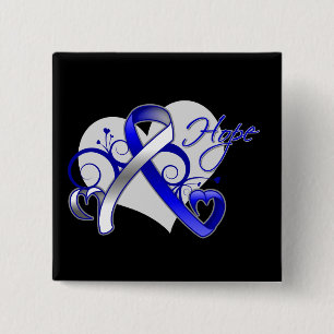 Blumenband-Hoffnung - ALS-Krankheit Button