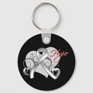 Blumenband-Hoffnung - Lungenkrebs Schlüsselanhänger