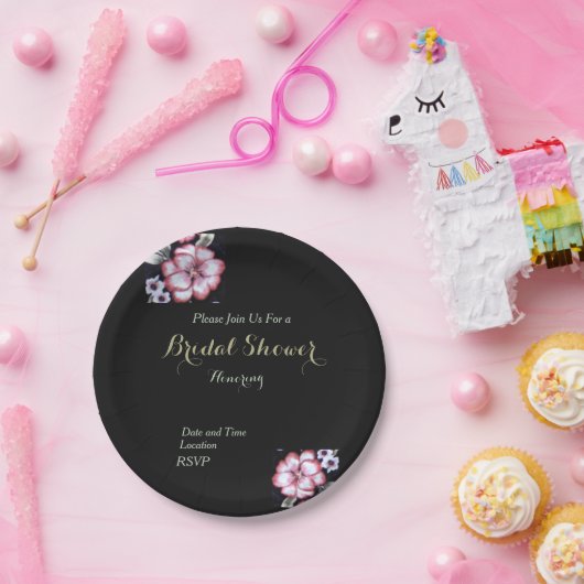 Blumenband Pappteller (Party)