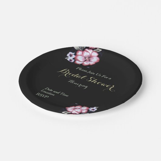 Blumenband Pappteller (Schrägansicht)