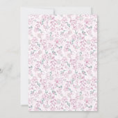 Blumenband rosa weich  einladung (Rückseite)