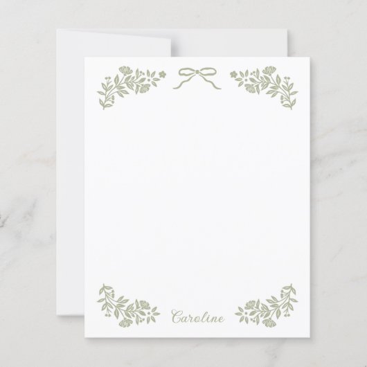 Blumenband Schreibwarenpapier (Vorderseite)