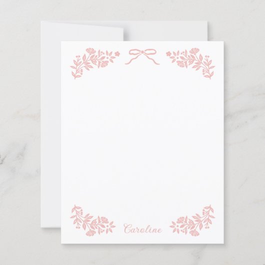 Blumenband Schreibwarenpapier (Vorderseite)