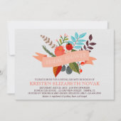 Blumenbanner Bridal Dusche Einladung (Vorderseite)