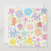 Blumenbanner Bridal Dusche Einladung (Rückseite)