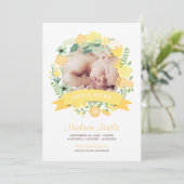 Blumenbanner | Geburtsankündigung Ankündigung (Stehend Vorderseite)