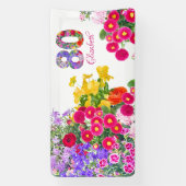 Blumenbanner zum 80. Geburtstag Blume Banner (Vertikal)