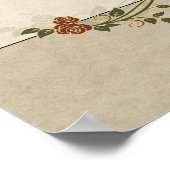 Blumenbannerhochzettel Poster (Ecke)