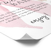 Blumenbar-Baby-Shower-Schild Poster (Ecke)