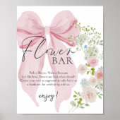 Blumenbar-Baby-Shower-Schild Poster (Vorne)
