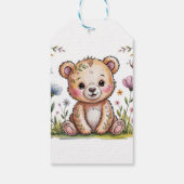 Blumenbär, den wir schon früh abwarten können Dank Geschenkanhänger (Rückseite)