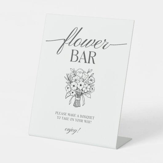 Blumenbar-Schild Sockelschild (Vorderseite)
