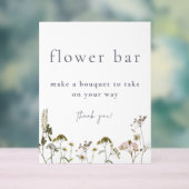 Blumenbar-Strauß    Acrylschild (Neutral)