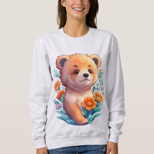 Blumenbär Sweatshirt (Vorderseite)