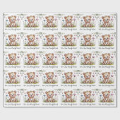 Blumenbär wir können frühzeitig abwarten Baby-Dusc Geschenkpapier (Flach)