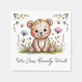 Blumenbär wir können frühzeitig abwarten Baby-Dusc Serviette