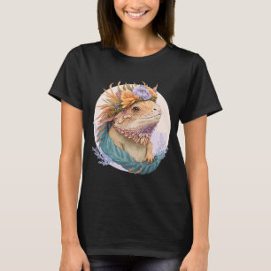 Blumenbärendrache Wasserfarben Blume Rept T-Shirt