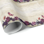 Blumenbatterflies Geschenkpapier (Rolleneckpunkt)