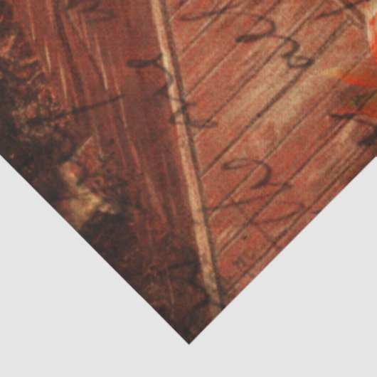 Blumenbauernhaus Vintag Rotstall Decoupage Seidenpapier (Ausschnitt)