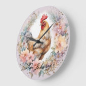 Blumenbauernhof Raster Wall Clock Große Wanduhr (Winkel)