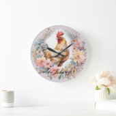 Blumenbauernhof Raster Wall Clock Große Wanduhr (Zuhause)