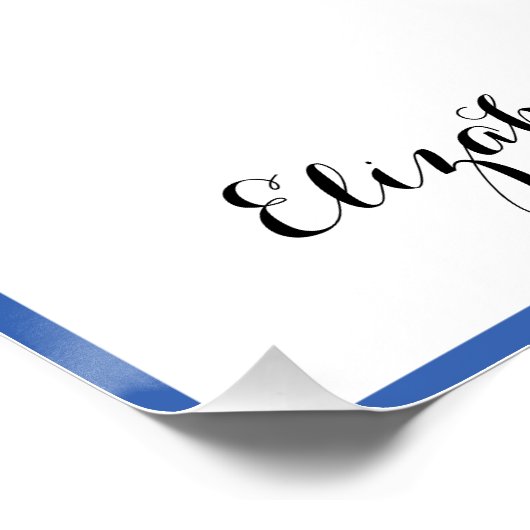 Blumenbaum Blaue Silhouette Fotos Poster (Ecke)