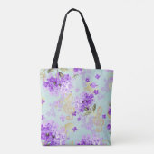 Blumenbaum Clef Purple Blumen Tasche (Rückseite)