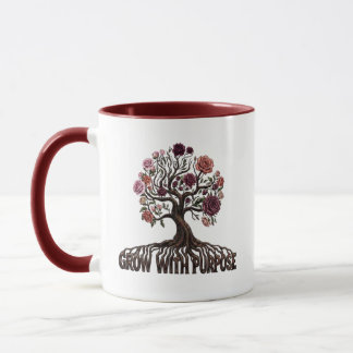 Blumenbaum-Tasse mit zweifarbigem Design 'Mit Ziel Tasse