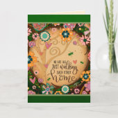 Blumenbaum zu Fuß auf der anderen Zuhause Zitat Karte (Vorderseite)