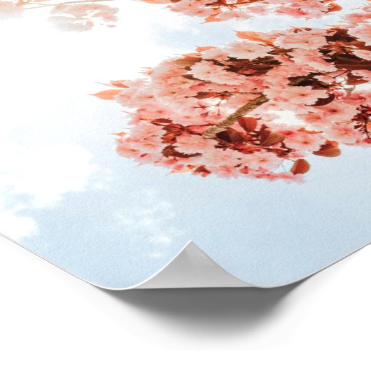 Blumenbaumblütenmotivation Zitat Poster (Ecke)