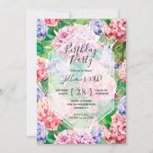 Blumenbäume Einladung zum Geburtstag (Vorderseite)