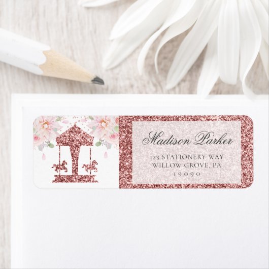 Blumenbäume Glitzer Geburtstag Carousel Personalis (Insitu)